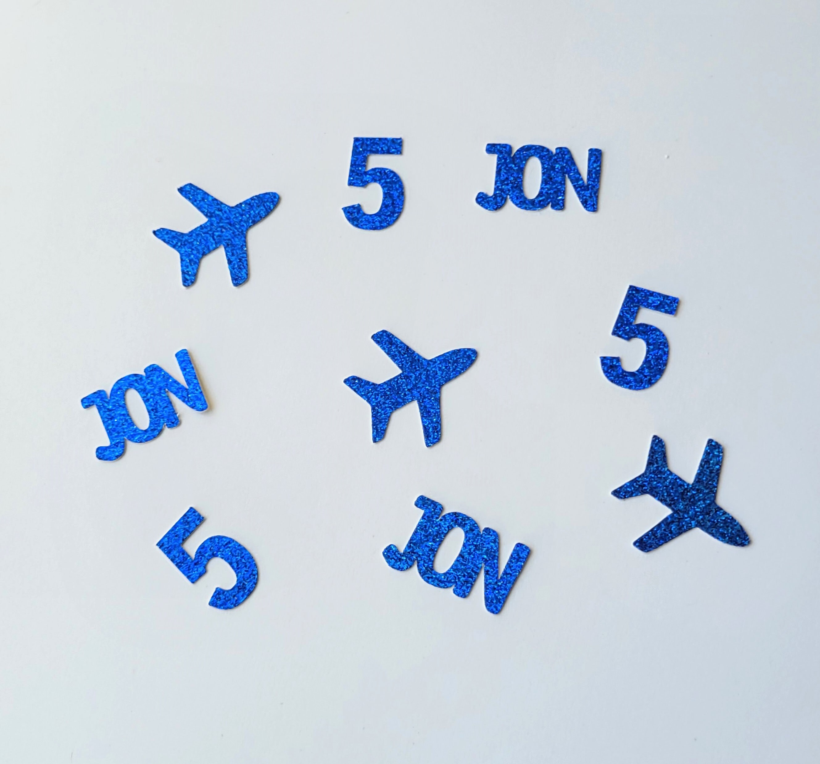 5th Birthday 5th Birthday Decoration Fifth Birthday Confetti Airplane Birthday Personalized Birthday Decoration Plane Party