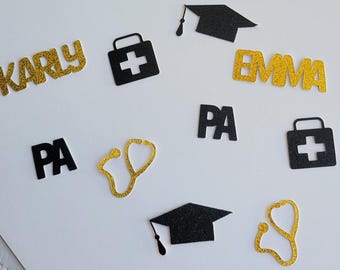 Physician Assistant Graduation Confetti, Graduation Party Decor, PA Graduation Confetti, Personalized Name Confetti, Physician Assistant