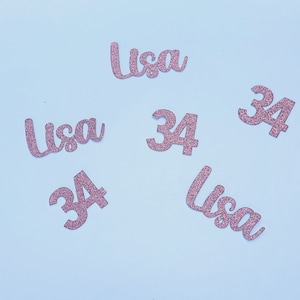 34th Birthday, 34th Birthday Decoration, 34th Birthday Confetti, Rose Gold Birthday Confetti, Personalized Birthday Decoration, Party Decor
