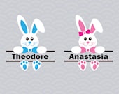 Easter Bunny Svg, Easter Split Monogram Svg, Easter Svg, Bunny Svg, Svg Files For Cricut, Svg Files For Silhouette, Svg Files