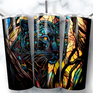 Panther Sublimation Wrap, 20oz Skinny Tumbler, Sublimation Design, Black Panther Png, Black Panther Sublimation Wrap, COMMERCIAL USE