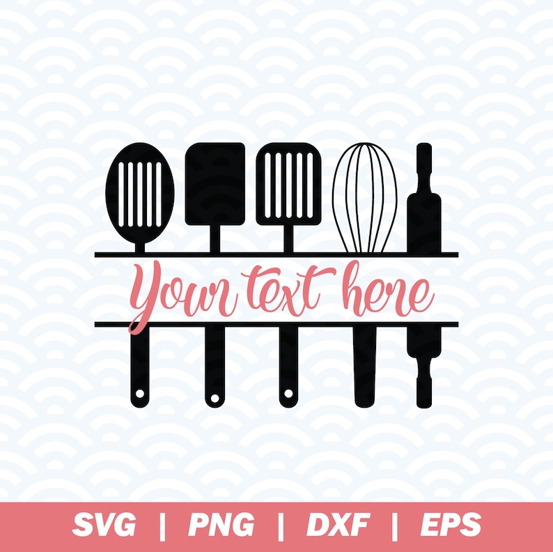 Download Kitchen Monogram Svg Kitchen Svg Split Kitchen Cut Files Etsy