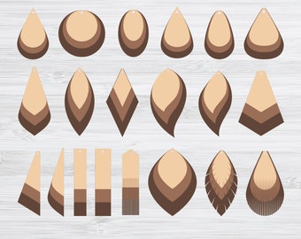 Earrings SVG Bundle, Earrings Svg, Teardrop Earrings, Earrings Template, Tear Drop Svg, Tear Drop Cut File, Earrings Laser Cut Template