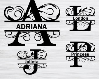 Split Monogram SVG, Split Letter Svg, Split Monogram Letters, Split Alphabet Svg, Font For Cricut, Font For Cricut INSTANT DOWNLOAD