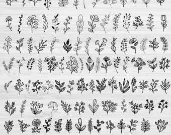101 Wildflowers SVG Bundle, Hand Drawn Wildflowers Svg,Wildflowers Bundle Svg, Floral Svg, Svg Bundle, Plant Svg, Svg bundle, Glowforge