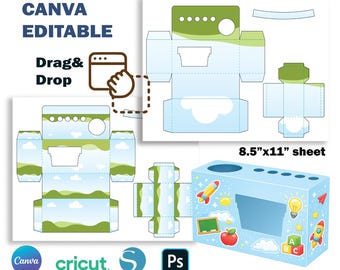 Play-Doh Box Template Canva Activity Box Template Party Box Template Party Favor Template Kids Activity Template Printable Template