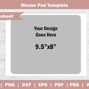 Mouse Pad Template SVG, Mouse Pad Template Cricut, Svg, Eps, Dxf, Pdf, Ms Word Docx, Png, Psd,8.5&quot;x11&quot; Sheet, Printable, INSTANT DOWNLOAD
