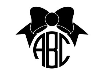 Bow Monogram Svg, Monogram Svg,Bow Svg Cut File, Bow For Cricut, Monogram Bow Svg, Bow Svg Pattern, Bow Svg Design, Digital Download