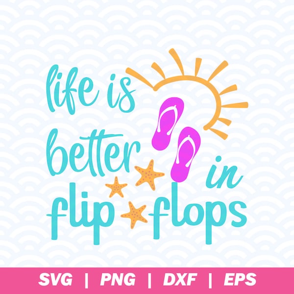 Life Is Better In Flip Flops SVG, Watermelon Svg, Melon Svg, Summer Svg, Vacation Svg, Files For Cricut, Silhouette, INSTANT DOWNLOAD
