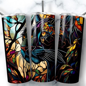 Panther Sublimation Wrap, 20oz Skinny Tumbler, Sublimation Design, Black Panther Png, Black Panther Sublimation Wrap, COMMERCIAL USE