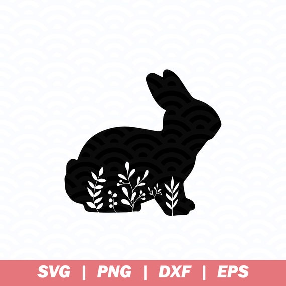 Download Easteaster Svg Easter Bunny Svg Floral Rabbit Silhouette Etsy