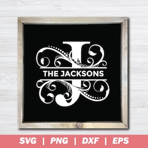 May include: Black and white monogram design featuring the letter J with ornate flourishes and the text "The Jacksons" below.