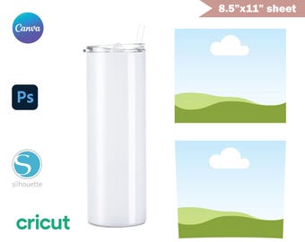 20oz Tumbler Canva Editable Template, 20 Oz Tumbler Sublimation, Canva Drag And Drop, Blank Tumbler Wrap Template, 20oz Tumbler Svg