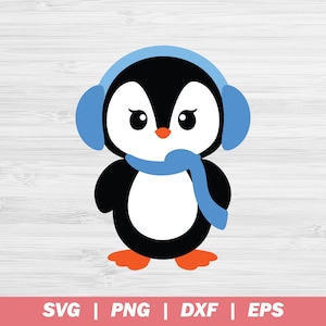 Penguin Svg, Vector Penguin, Penguin Png, Cute Penguin Svg, Svg files for Cricut, Silhouette,