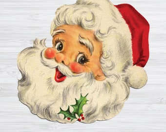 Vintage Santa PNG, Santa Claus Clipart, Christmas Clip Art, Greeting Card Png, Christmas Clipart, Santa Sublimation, Retro Santa, Santa Png