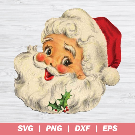 Vintage Santa PNG, Santa Claus Clipart, Christmas Clip Art, Greeting Card Png, Christmas Clipart, Santa Sublimation, Retro Santa, Santa Png