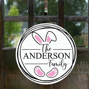 Family Monogram SVG - Family Name Sign - Easter SVG Sign - Welcome Door Sign - Instant Download - Commercial Use