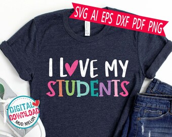 Download Love My Students Svg With Photos Etsy
