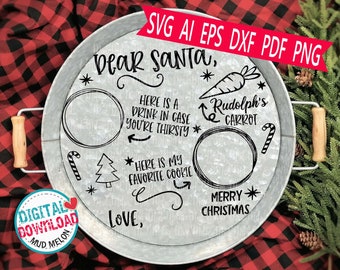 Download Dear Santa Tray Svg Etsy PSD Mockup Templates