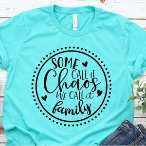 SVG de la Familia Caos: Archivos de corte con frases divertidas (descarga digital)