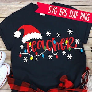 Lehrer-Svg Eps Dxf Png-Schnitt-Datei, Lehrer-Weihnachts-Svg-Shirt Desgin, digitale Datei - MM252