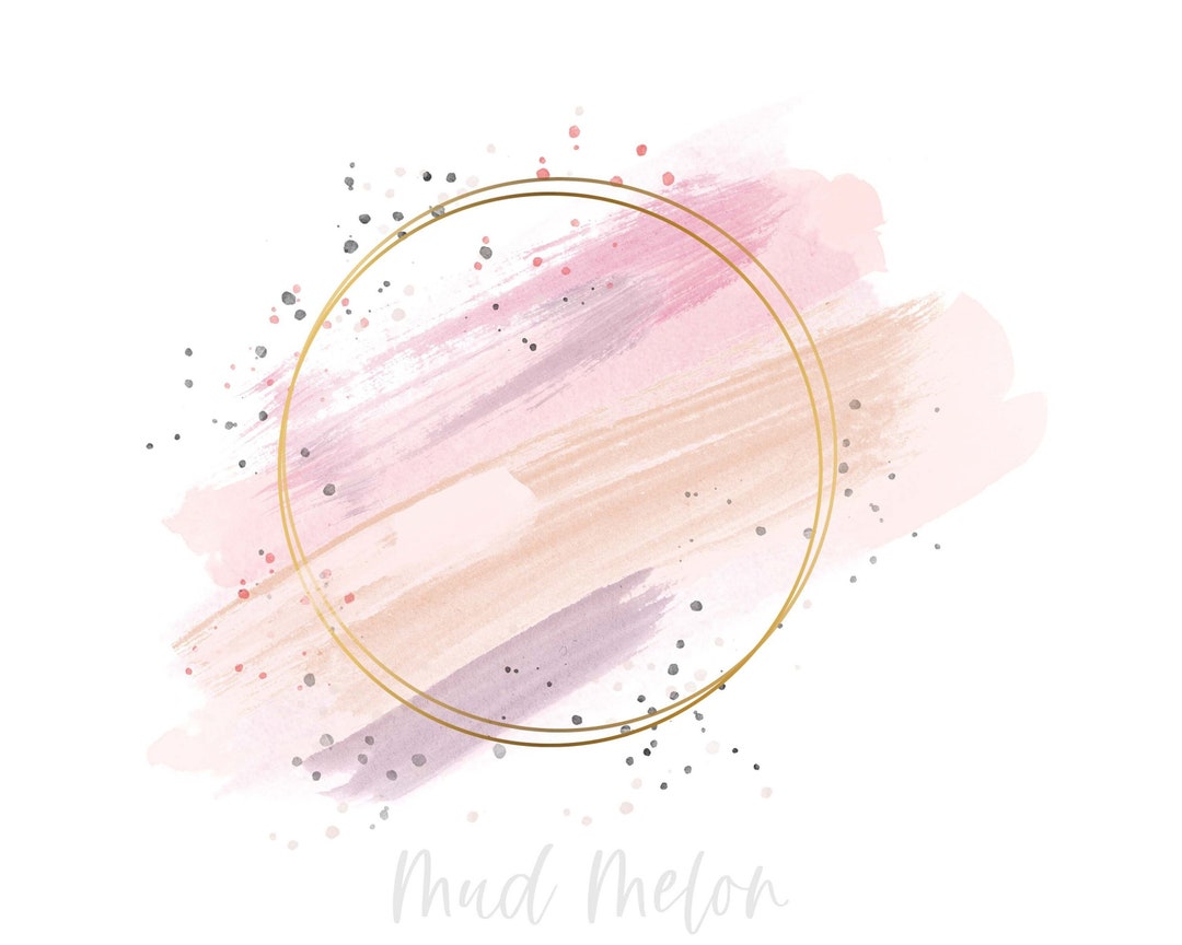 Logo Background PNG Pink Brush Stroke Watercolor Clipart Watercolor