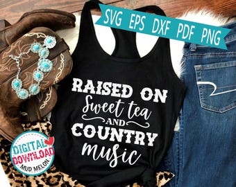Sweet Tea Country Music SVG: Southern Design Cut Files (Digital Download)