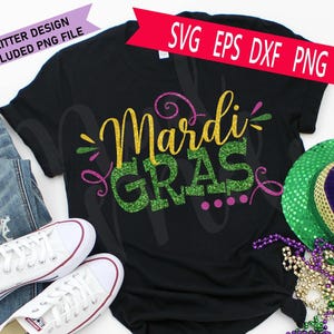 Diseño de purpurina de Mardi Gras: Archivo de corte SVG, EPS y PNG