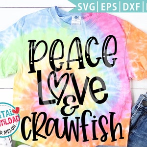 Peace Love langoesten Svg digitale download, langoesten kook Festival Svg, gesneden bestanden voor cameo en Cricut - W87 commercieel gebruik