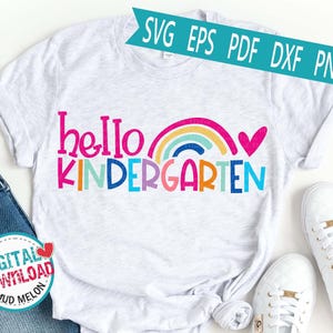 Archivo SVG de Hola Kindergarten, Regreso a Clases para Maestros (Descarga Digital)