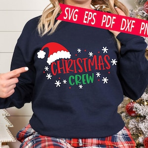 Weihnachtscrew Plotterdatei. Familie Weihnachten Shirts Design. Decorating Crew Digital File - Schlamm Melone