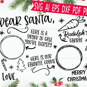 Il nostro vassoio di biscotti di Babbo Natale preferito in formato SVG EPS PNG PDF, file di taglio Buon Natale in formato SVG, biscotti di Babbo Natale in formato SVG - MM1224