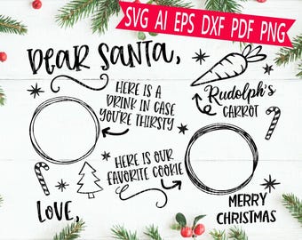 OUR Favorite Cookie Santa Tray Svg Eps Png Pdf Cut File, Merry Christmas Svg, Santa Cookies Svg - MM1224