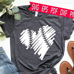 Heart Baseball SVG, Baseball Mom Shirt Design, Sports Heart SVG Cut File, Cricut and Silhouette Digital Download