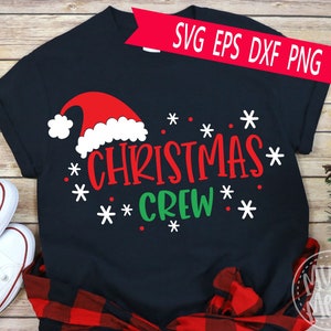 Christmas Crew Svg Eps Dxf Png Cut File, Family Christmas Shirts, Digital File - MM2578 Commercial Use