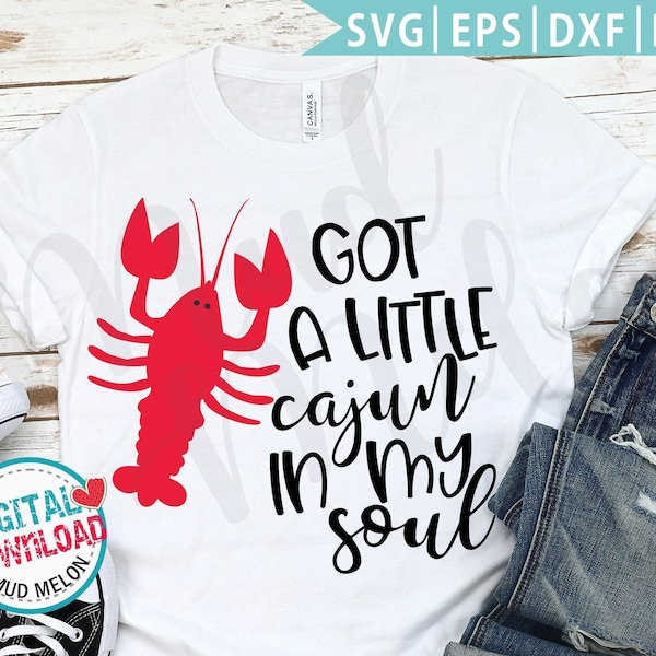 Cajun Soul Crawfish Boil Design (svg, eps, dxf, png) Digital File