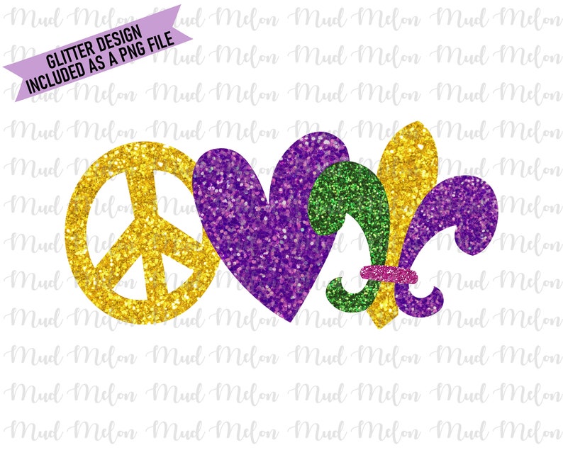 Download Peace Love Mardi Gras Svg Eps Png Cut File Fat Tuesday Svg ...