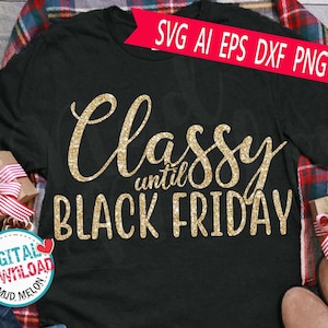 SVG elegante hasta el Viernes Negro: Diseño de Acción de Gracias (Descarga digital)