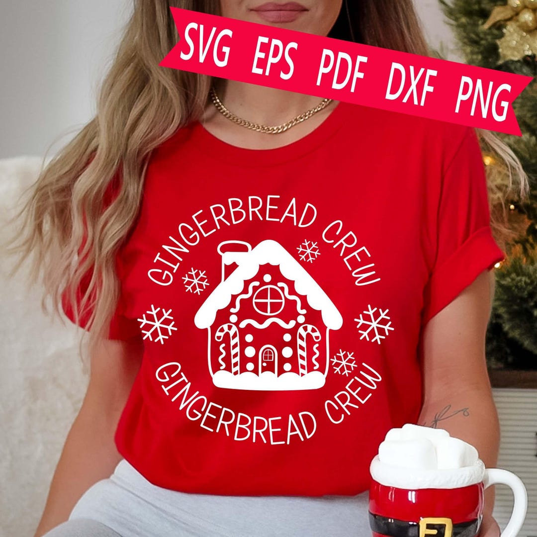 Gingerbread Crew Gingerbread Crew SVG: Christmas Shirt Design Cut File - Etsy