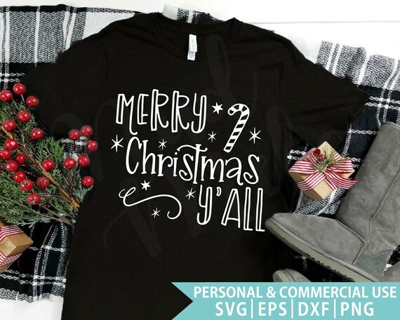 Download Free Merry Christmas Yall Svg Christmas Svg Cutting Files For Etsy SVG DXF Cut File