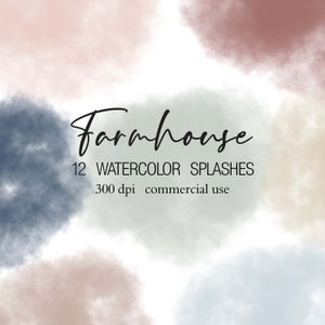 Watercolor Splashes PNG Bundle - Perfect for Logo Backgrounds and Designs! Instant Download