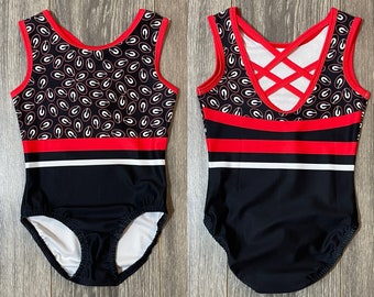 Malla de gimnasia universitaria personalizada GymDawgs Bulldogs con espalda de tiras, suave y sublime, para niños y adultos, nueva, de la Universidad de Georgia