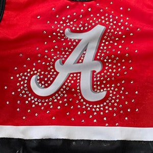 Alabama Crimson Tide MOM Necklace – Rhinestones On 925 Sterling Silver Snake Chain