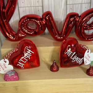 Personalized Valentine&#39;s Day Heart Gift – Custom Name Candy Holder – Unique Kids Valentine Gift – Classroom Valentine Favor –  Treat Box