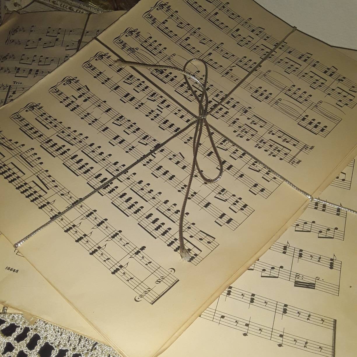 LARGE 9x12 Vintage Sheet Music Bundles Mixed Media Collage Art Etsy