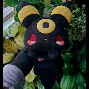 Chibi Shadow Fox Weighted Plushie Handmade