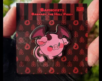Baphopets Barnaby the Hell Piggy Enamel Pin