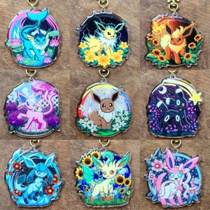 Eeveelution Acrylic Charm Double-Sided Keychain READY TO SHIP
