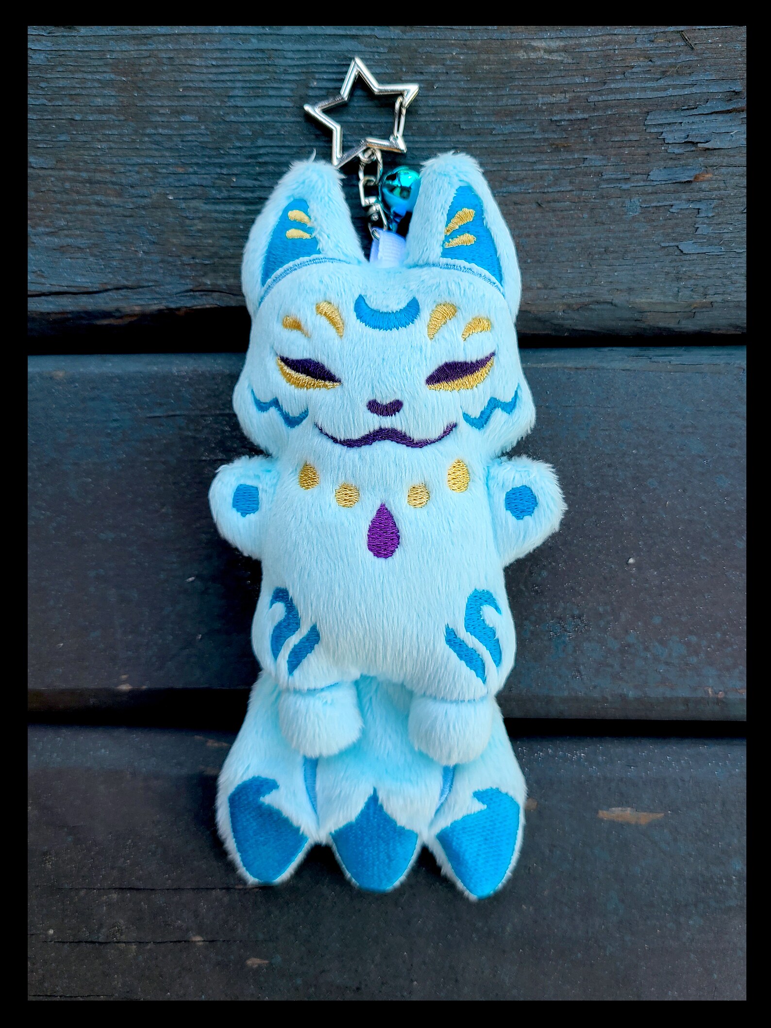 Kitsune Keychain Plush Handmade Custom Colors Etsy