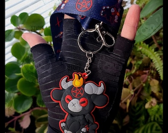 Baphopets Babylon the Baphomet Lanyard and Keychain READY TO SHIP